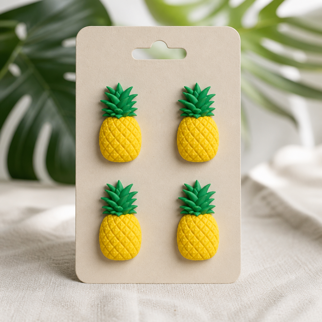 A pack of pineapple magnets